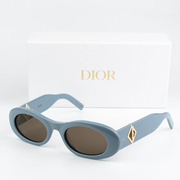 NEW Dior CD DIAMOND EDITION R11 30F0 Blue Brown Unisex Sunglasses - Picture 1 of 14
